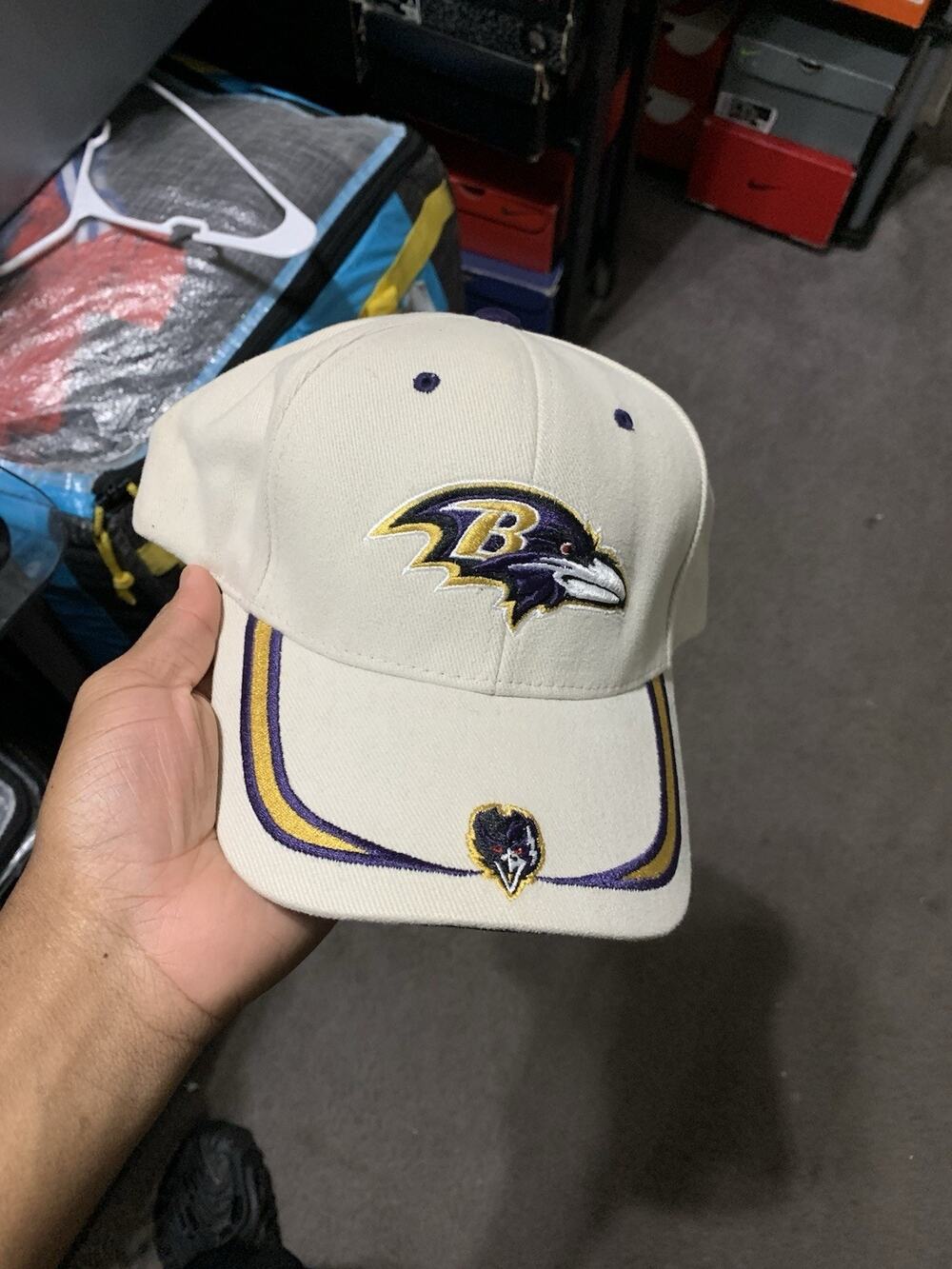 Vintage NWOT Y2K Baltimore Ravens NFL SPL28 Strapback Hat Adult Size